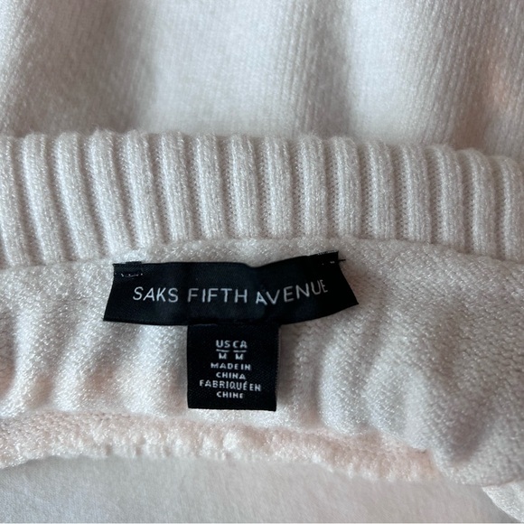 Saks fifth avenue sweater with fur cuffs - Picture 2 of 5